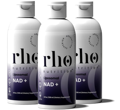 Rho Nutrition Liposomal NAD+-LiquidSupplement Designed to Help SupportAbsorption -Active Form of NAD+Helps Support Normal Cellular Health,Healthy Aging, Energy Metabolism andOverall Vitality