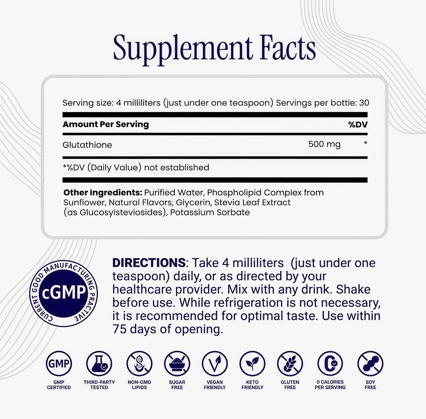 Rho Nutrition Liposomal GlutathioneUltra High Absorption LiquidGlutathione Supplement -SupportsNatural Detoxification, lmmune System,Skin Health, Mental Clarity & OverallWell-Being