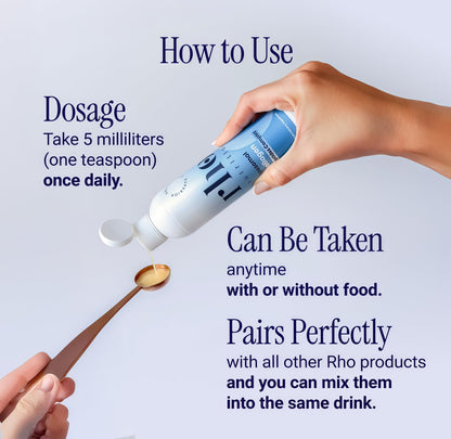 Rho Nutrition Liposomal CollagenPeptides -High-Absorption LiquidCollagen Supplement -Supports SkinElasticity, Joint Health, and OverallVitality for Healthy Aging, 5 fl oz